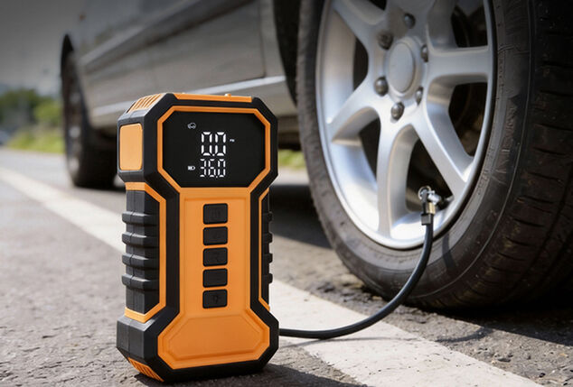 Puissante jumpstarter 2-en-1 avec compresseur
