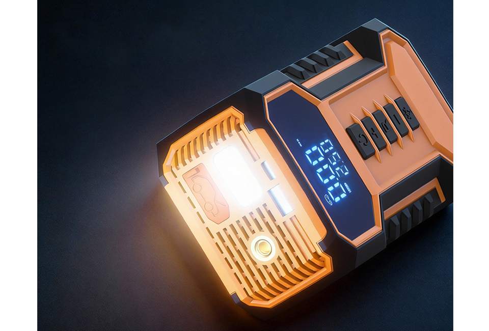 Puissante jumpstarter 2-en-1 avec compresseur