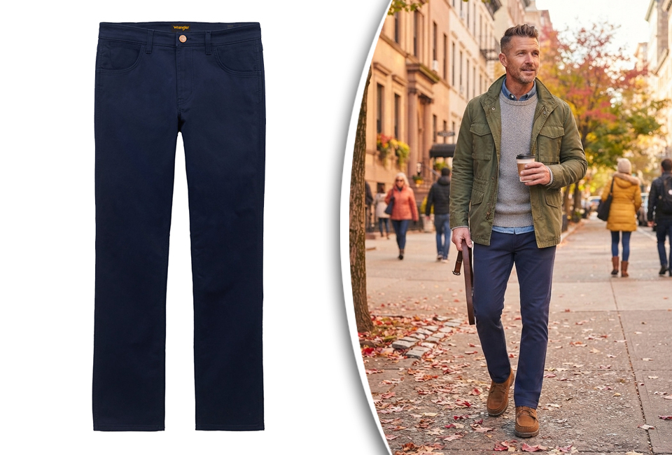Comfortable chino trousers from Wrangler