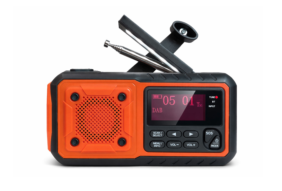 Smart emergency radio with DAB+ and built-in power bank