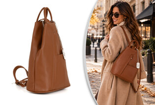Mochila de couro luxuosa com elegância italiana para mulher — 6