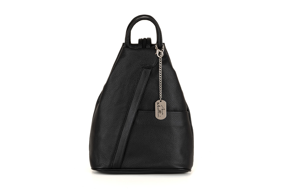 Mochila de couro luxuosa com elegância italiana para mulher