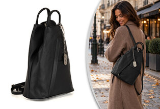 Mochila de couro luxuosa com elegância italiana para mulher — 9