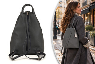 Mochila de couro luxuosa com elegância italiana para mulher — 13