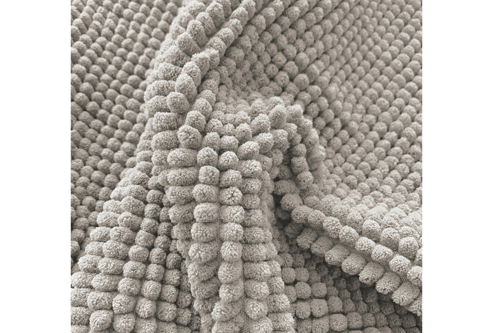 Zachte chenille badmat met antisliplaag