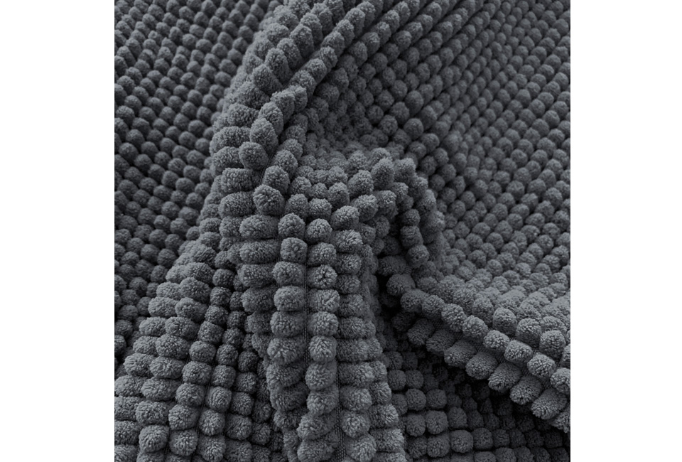 Zachte chenille badmat met antisliplaag