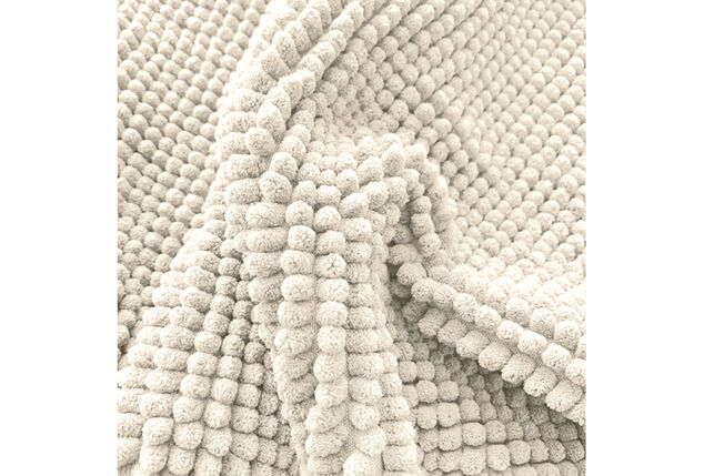 Zachte chenille badmat met antisliplaag