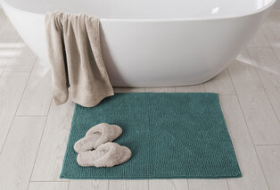 Zachte chenille badmat met antisliplaag — 12
