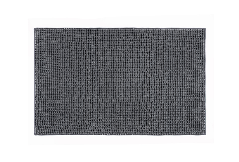 Zachte chenille badmat met antisliplaag
