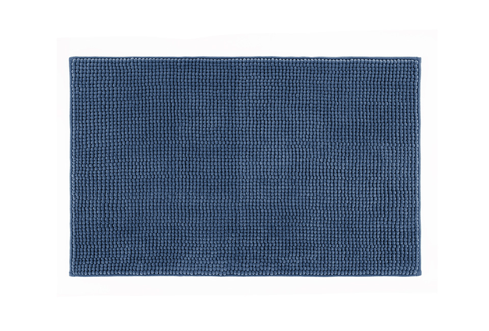 Zachte chenille badmat met antisliplaag