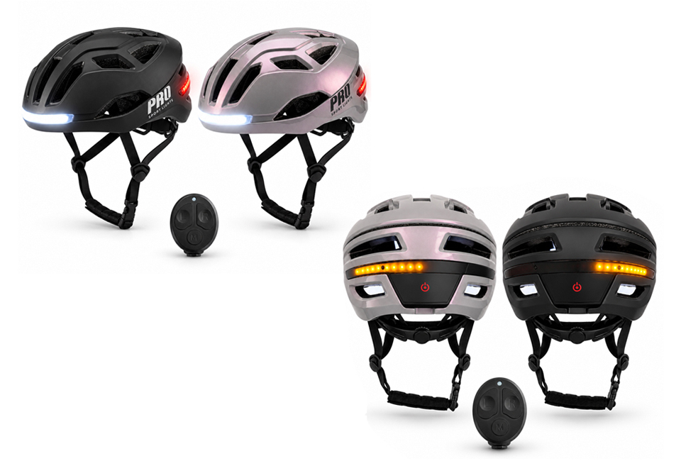 Casque de vélo intelligent avec clignotants sans fil et éclairage LED