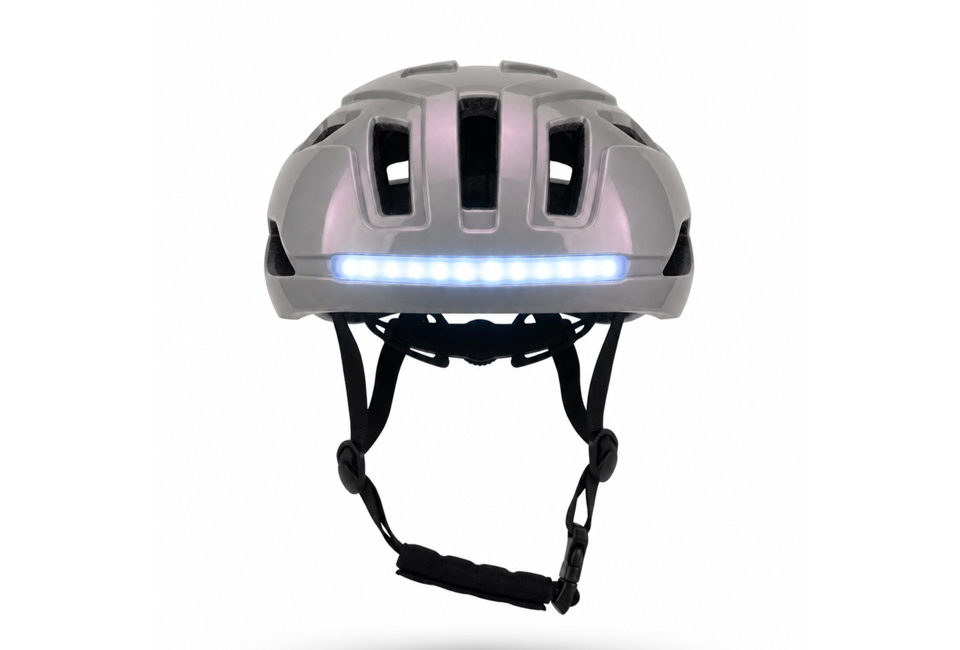 Casque de vélo intelligent avec clignotants sans fil et éclairage LED