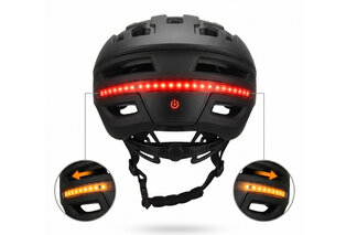 Casque de vélo intelligent avec clignotants sans fil et éclairage LED — 8