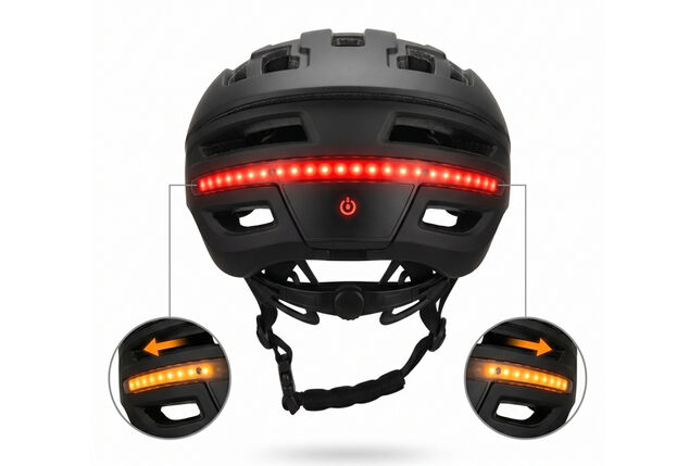 Casque de vélo intelligent avec clignotants sans fil et éclairage LED