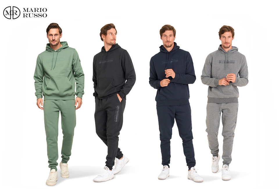 Bequemer Trainingsanzug für Herren: Hose und Hoodie