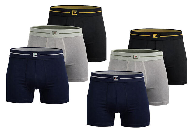 Set di 6 boxer in bambù a gamba lunga