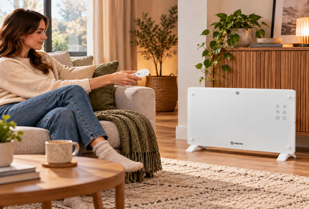 Slim verwarmingspaneel met instelbare timer
