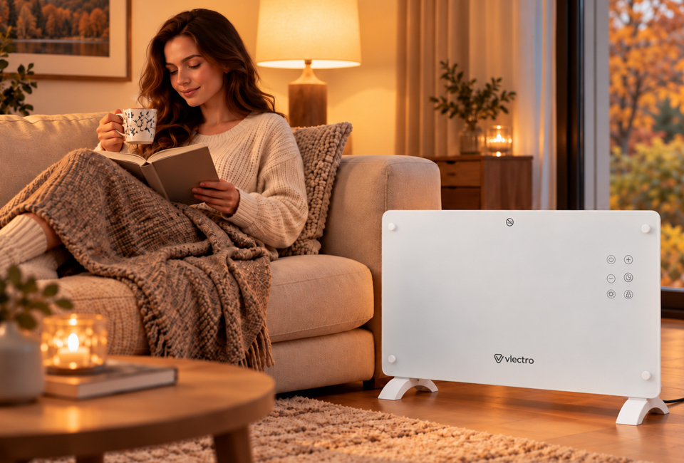 Slim verwarmingspaneel met instelbare timer