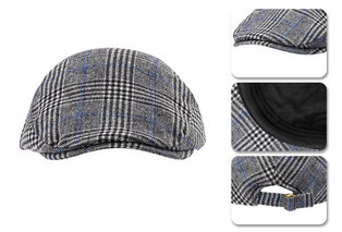 Heerlijk warme platte pet met stijlvol ruitpatroon — 8