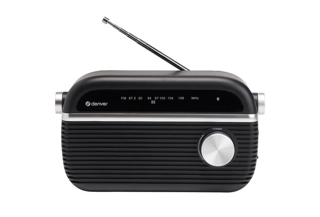 Draagbare FM-radio met Bluetooth 5.0 en retrolook