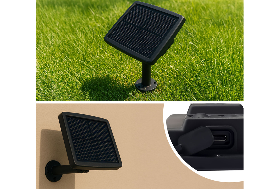Guirlande lumineuse solaire intelligente avec commande via l'application et option de charge USB-C