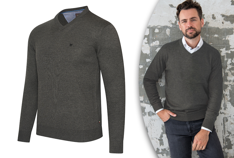 Pull homme élégant avec un élégant col en V