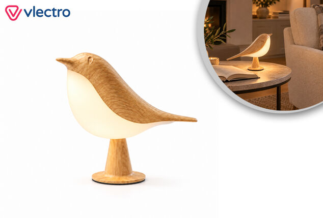 Atmospheric rechargeable bird lamp with 3 light colours