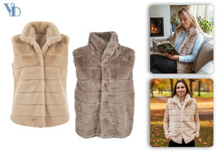 Soft women's faux fur body warmer — 1