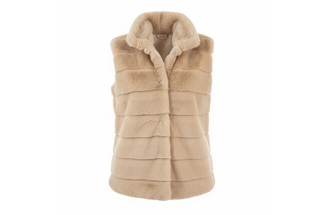 Soft women's faux fur body warmer