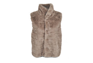 Soft women's faux fur body warmer — 4