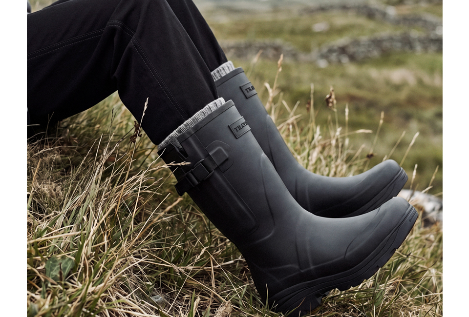 Wasserdichte Gummistiefel mit rutschfester Profilsohle