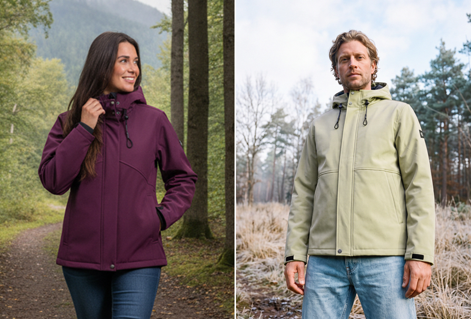 Veste softshell coupe-vent et imperméable pour femmes et hommes