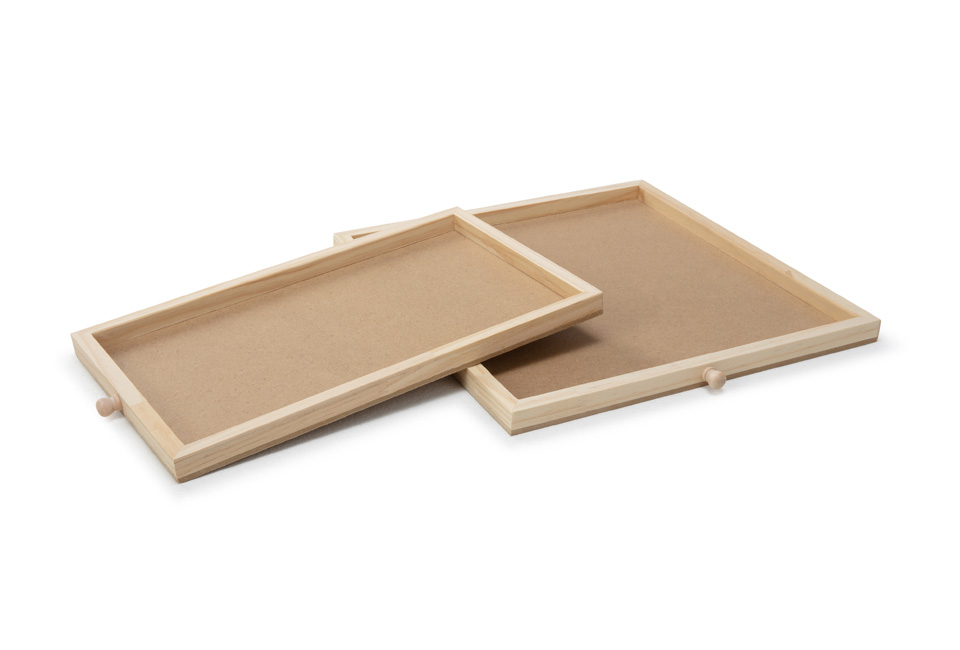 Prático tabuleiro de puzzle com gavetas