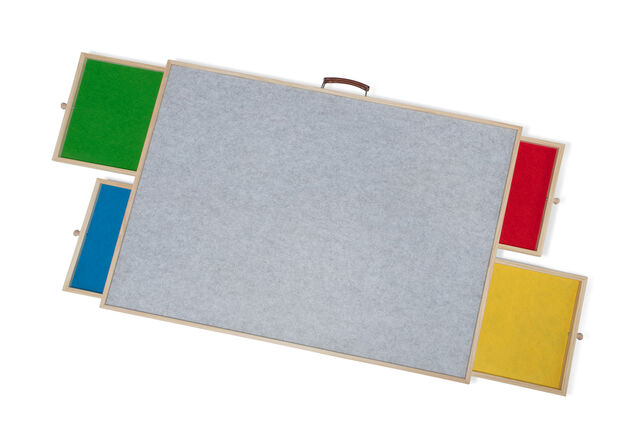 Prático tabuleiro de puzzle com gavetas