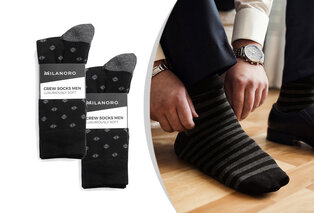 10 pares de meias de algodão com padrão elegante para homem — 4