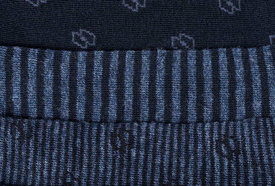 10 pares de meias de algodão com padrão elegante para homem