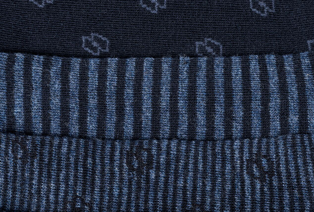 10 pares de meias de algodão com padrão elegante para homem