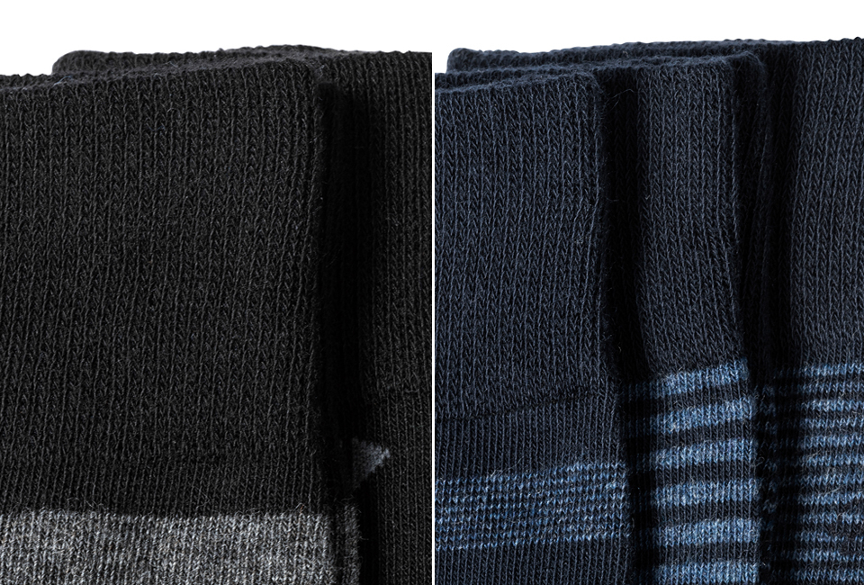 10 pares de meias de algodão com padrão elegante para homem