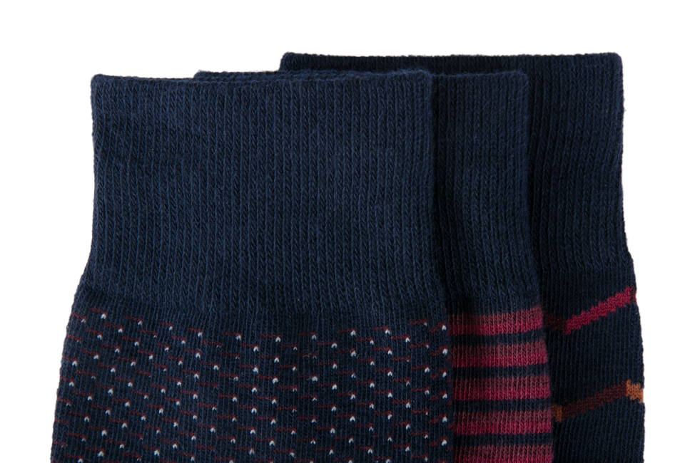 10 pares de meias de algodão com padrão elegante para homem