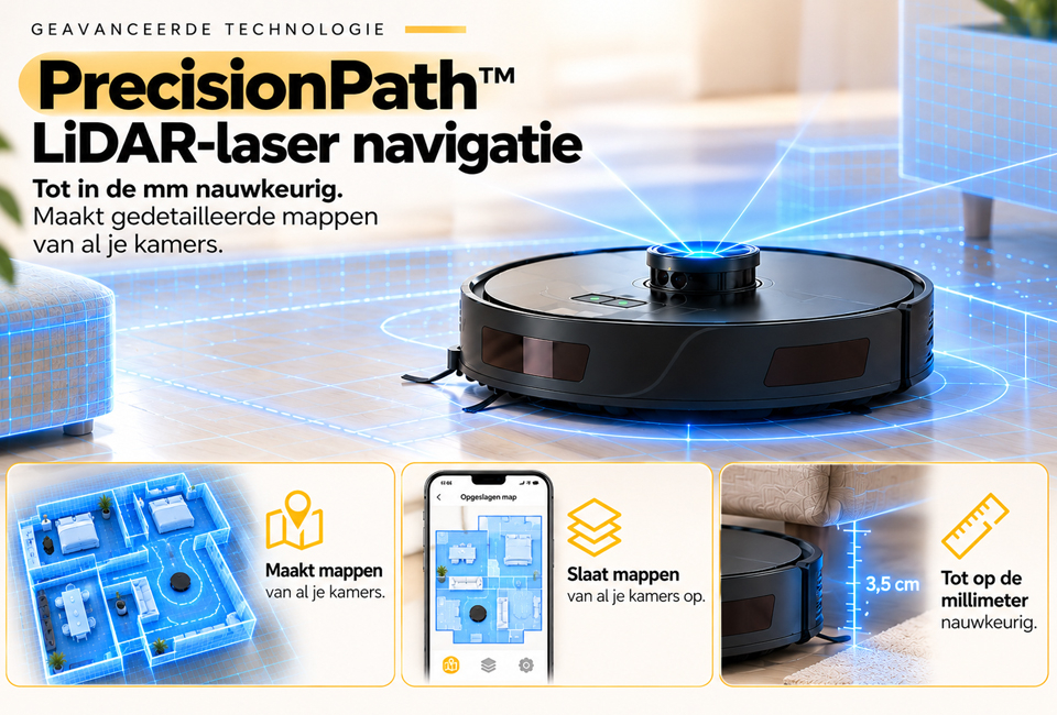 OOQE NAVIX TURBO: Geavanceerde Robotstofzuiger met nieuwste technologie