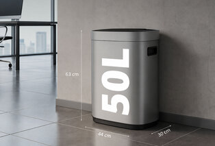 Caixote do lixo recarregável de 50L com sensor — 4