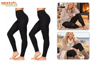 2 pack de leggings térmicas pretas sem costuras — 1
