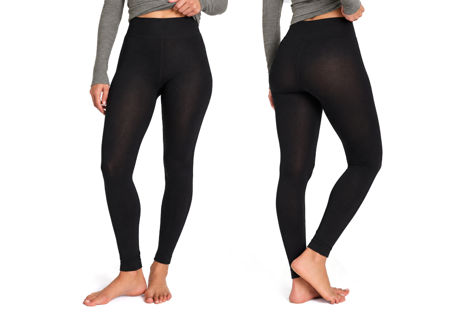 2 pack de leggings térmicas pretas sem costuras