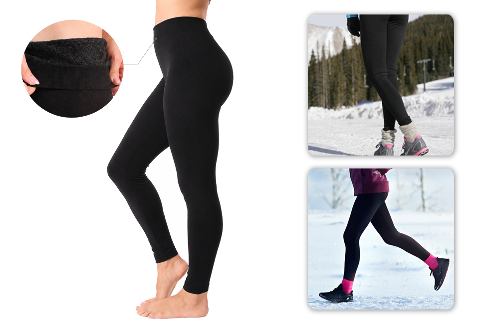 2 pack de leggings térmicas pretas sem costuras