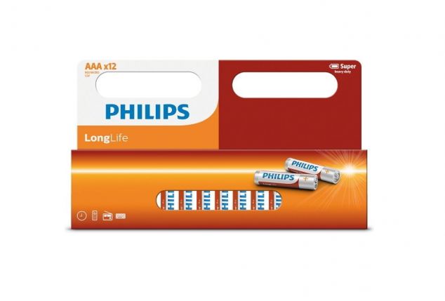 12 Philips AAA-batterijen