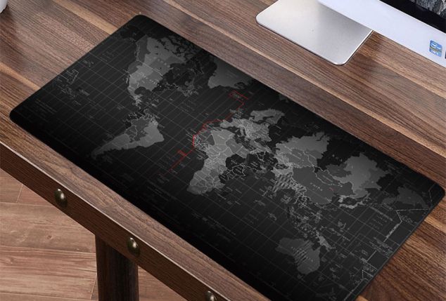 Tapis de souris XL avec la carte du monde - Outspot