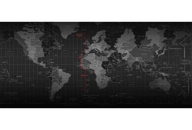 Tapis de souris XL avec la carte du monde - Outspot