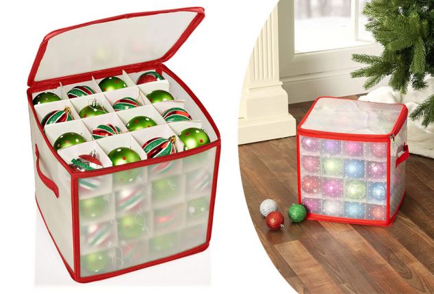 Boîte de rangement pratique pour boules de Noël - Outspot